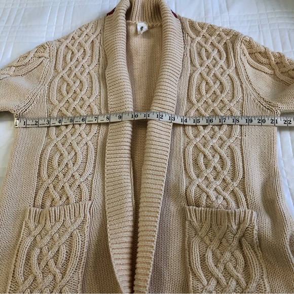 Flawless Sweaters Vici Flawless Cream Heavy Cable Knit Long